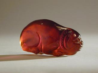 Amber Carving of a Mythical Beast