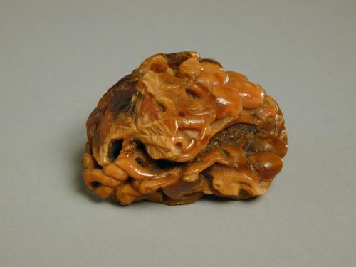 Amber Carving of Fruit and Foliage