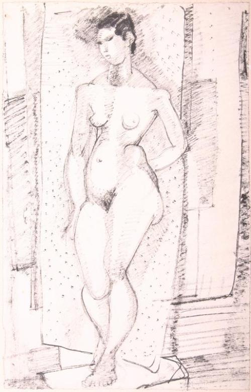 Untitled (Figure of a Standing Nude Female)