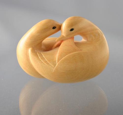 Netsuke: Pair of Mandarin Ducks