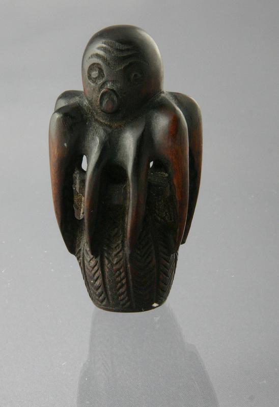 Netsuke of an Octopus on a Basket