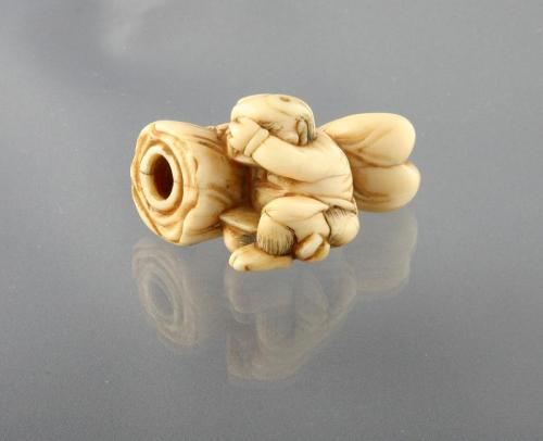 Netsuke of an Oni with a Severed Demon Arm