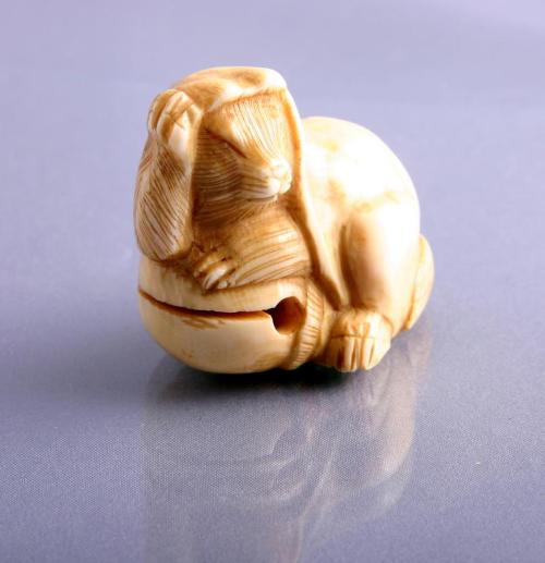 Ivory Netsuke: Figure of a Badger