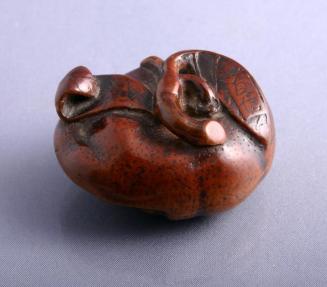 Wooden Netsuke of Mandarin Orange