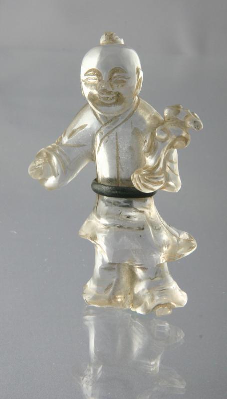 Crystal Netsuke of Chinese Figure