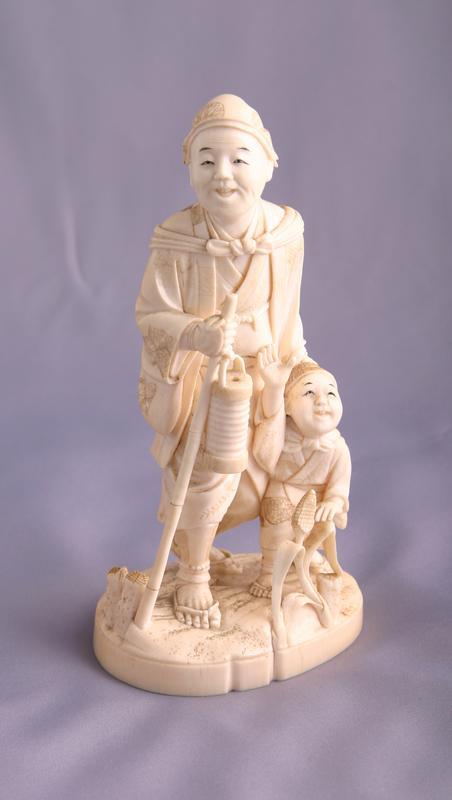 Ivory Figure of a Man and a Boy