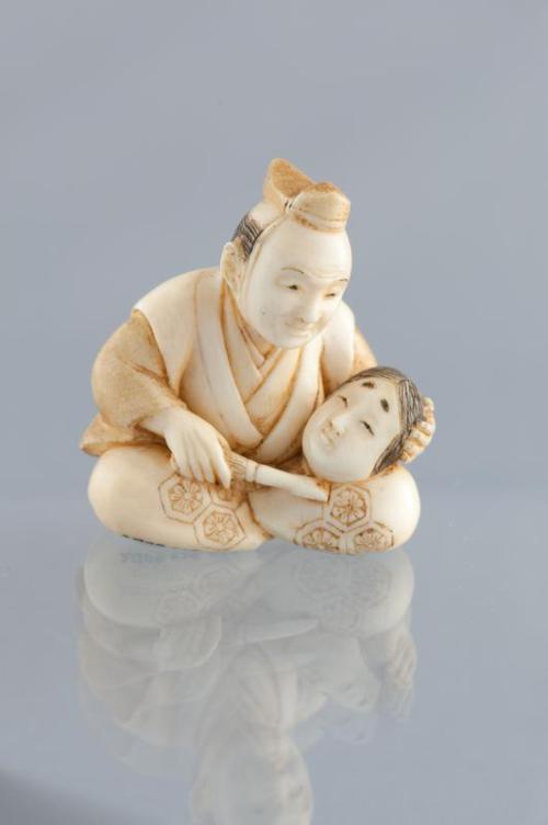 Netsuke of Noh Actor with Mask