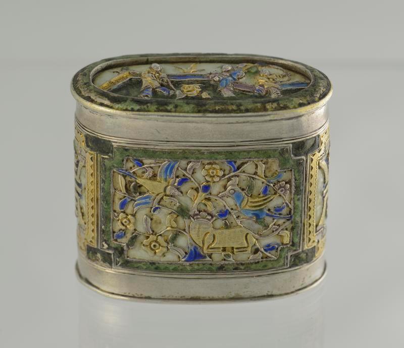 Silver & Enamel Opium Box