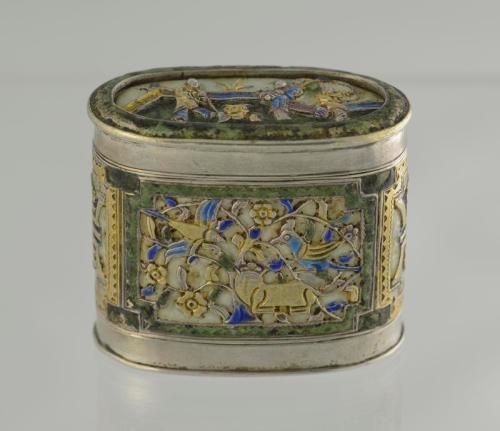 Silver & Enamel Opium Box