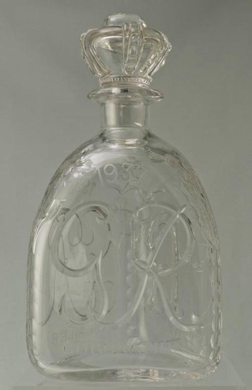 Lead Crystal Memorial Decanter