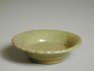 Small Flared Dish with Foliated Rim