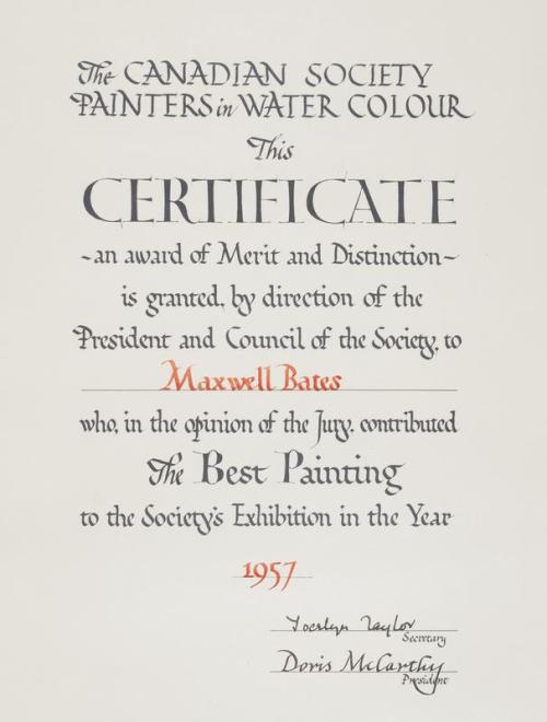 Maxwell Bates: The Canadian Society/Painters in Watercolour