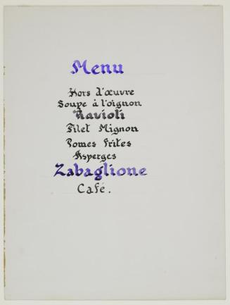 Menu Inscriptions