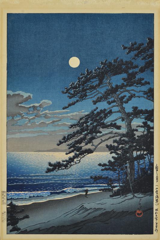 A Beautiful Moonlit Night at Ninomiya Beach