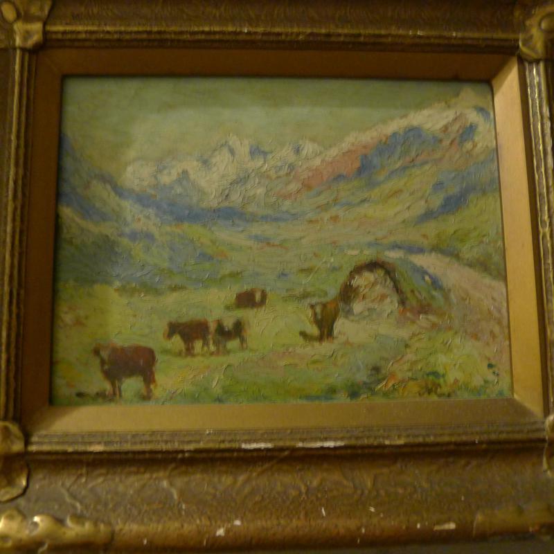 Untitled (Landscape with Cattle & Mountains)