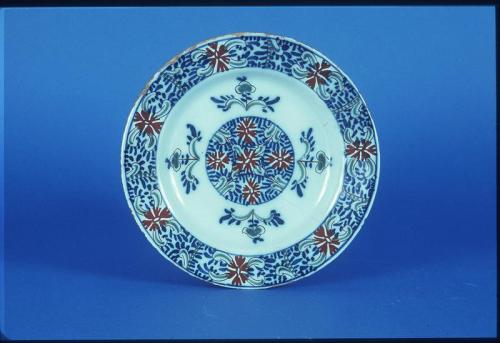 Plate with Polychrome Floral Motif