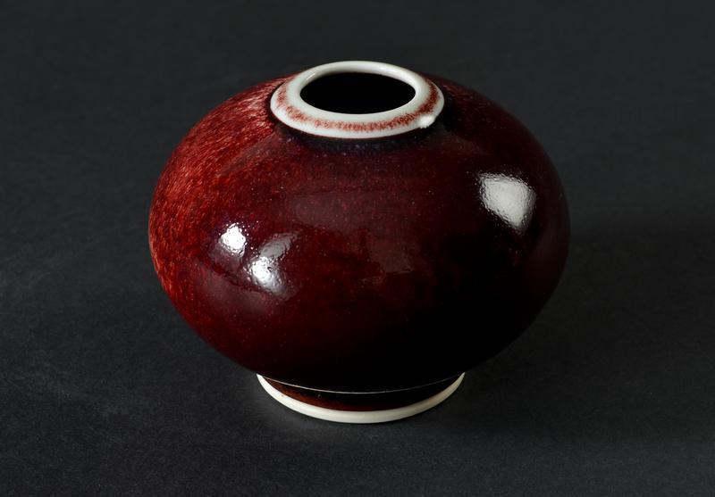 Small copper red porcelain vase