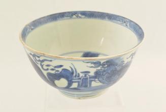 Bowl with underglaze blue kylin design