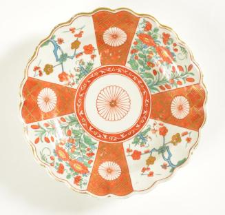 Worcester Plate in the style of Kakiemon and Prunus Pattern