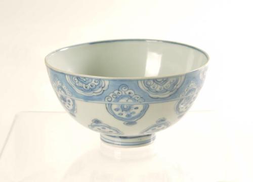 Blue and White Bowl with Medallions