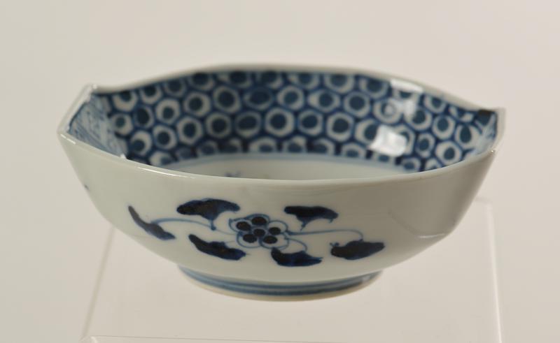 Oblong Blue and White Dish with Seascape and Junk