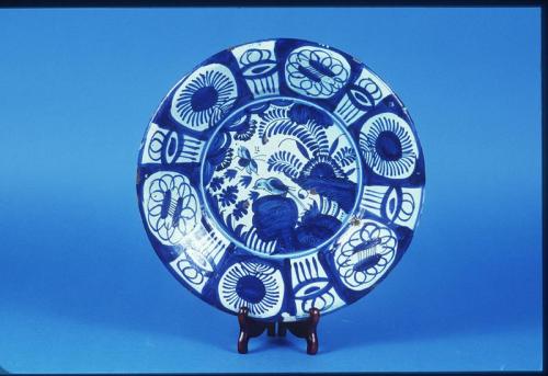 Dish with Bird on Rock Motif