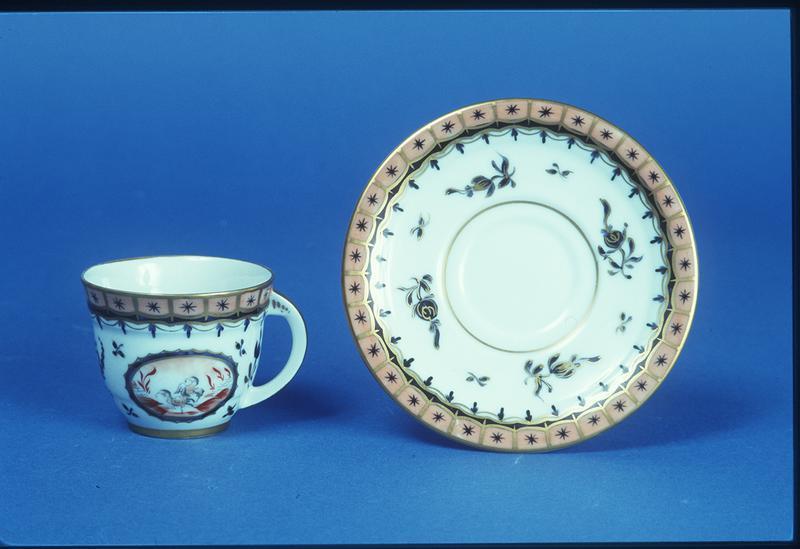 Limoges Cup with Oriental Garden Motif