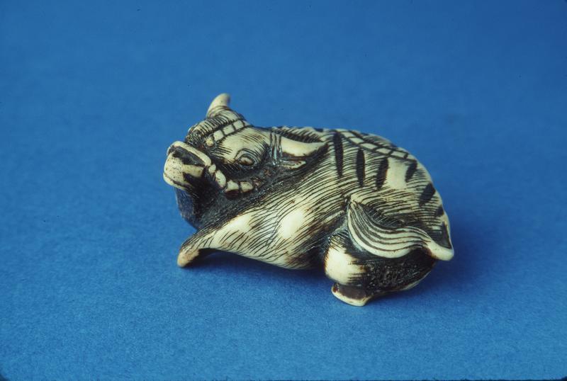 Netsuke shaped like an Ox