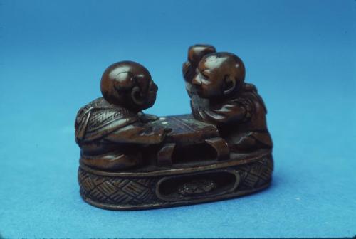 Netsuke with Boys Playing Go