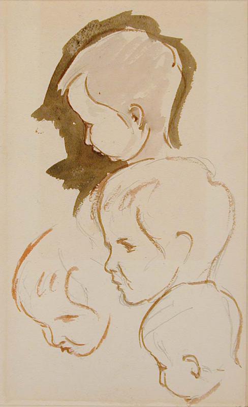 Four Studies of a Boy's Head