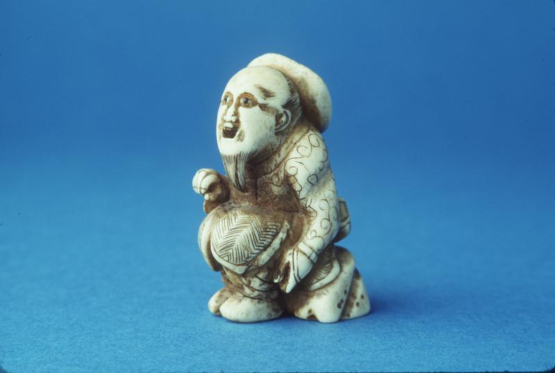 Netsuke: Archer Seated on a Rock