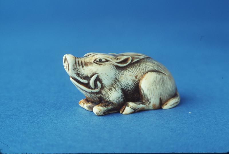 Netsuke shaped like a Boar