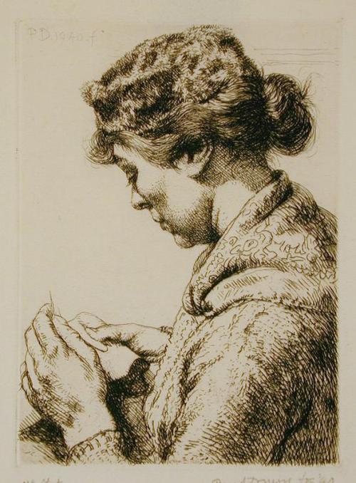 Woman Sewing