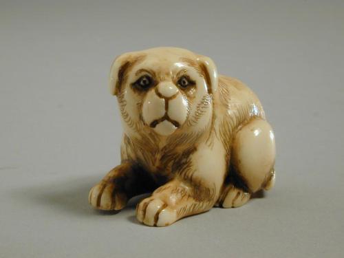 Netsuke shaped like a Dog