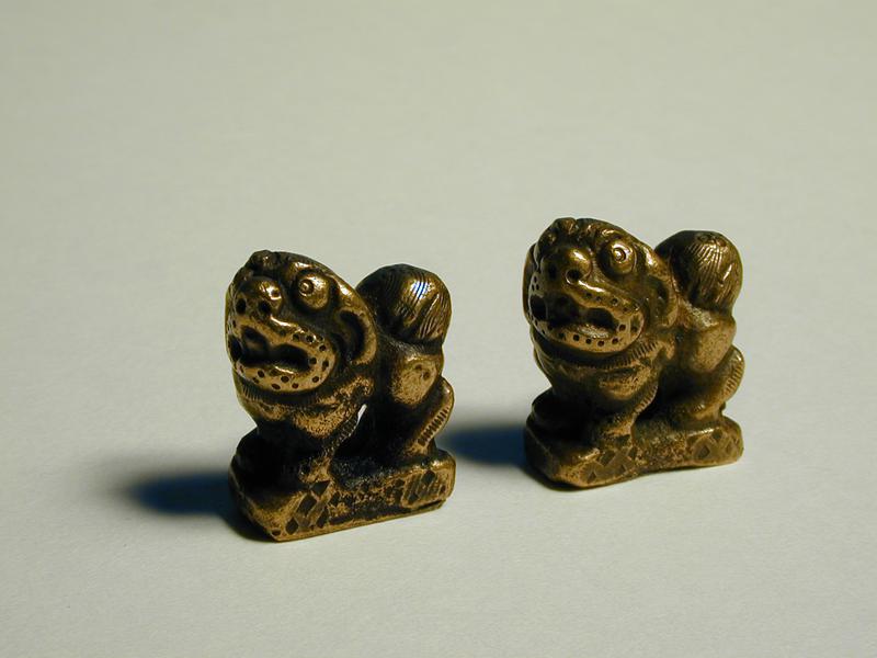 One of a Pair of Miniature Buddhist Lions