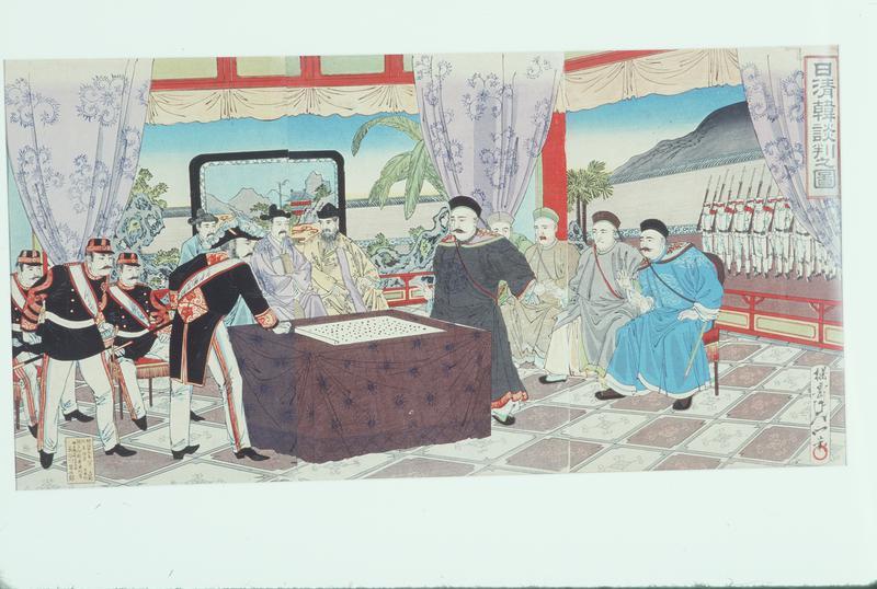 Japanese and Chinese Officers and Officials Discuss Surrender Terms