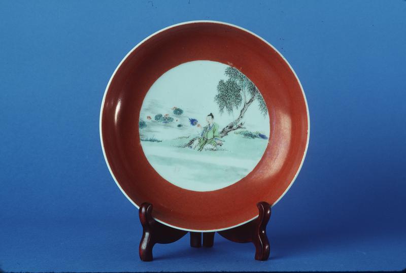 Plate with  Scholar and Stream Motif