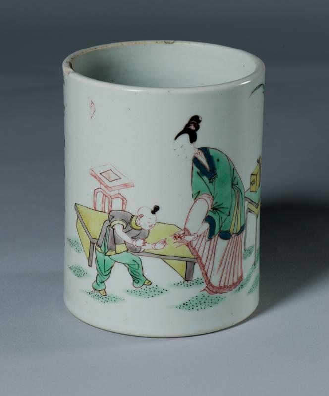 Famille Verte Brush Pot