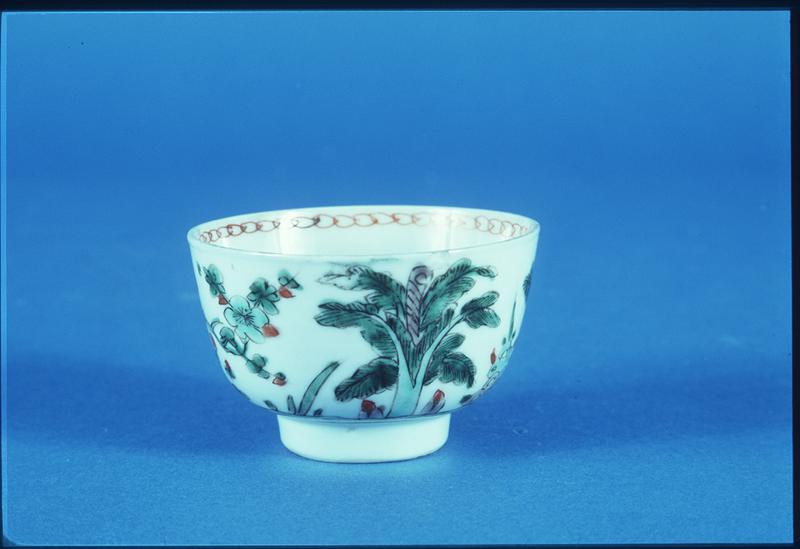 Famille Verte Floral Decorated Wine Cup