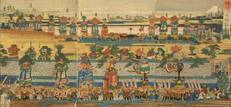 View of Daimyojin Shrine Festival in Kanda, Tokyo