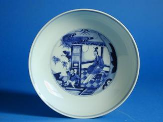 Dish with Lady in Pavillion and Small Boy Motif