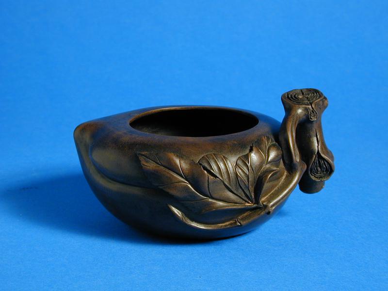 Yixing Ware Water Pot with Branch and Leaves