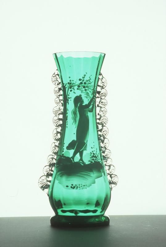 Tapered Glass Mary Gregory Type Vase