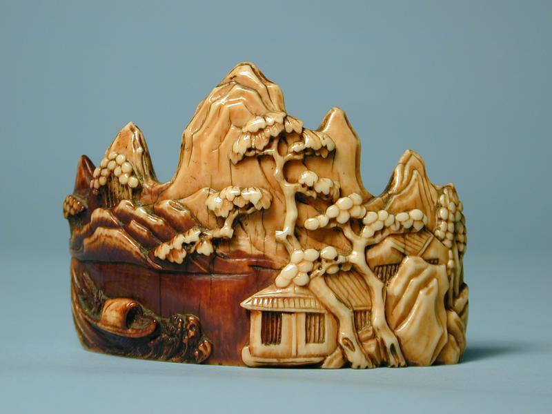 Carved Ivory Brush Rest