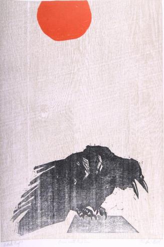 Crow with Red Sun