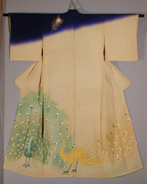 Kimono with Peacocks