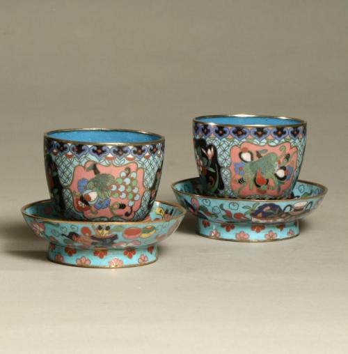 Cloisonné Cup and Stand